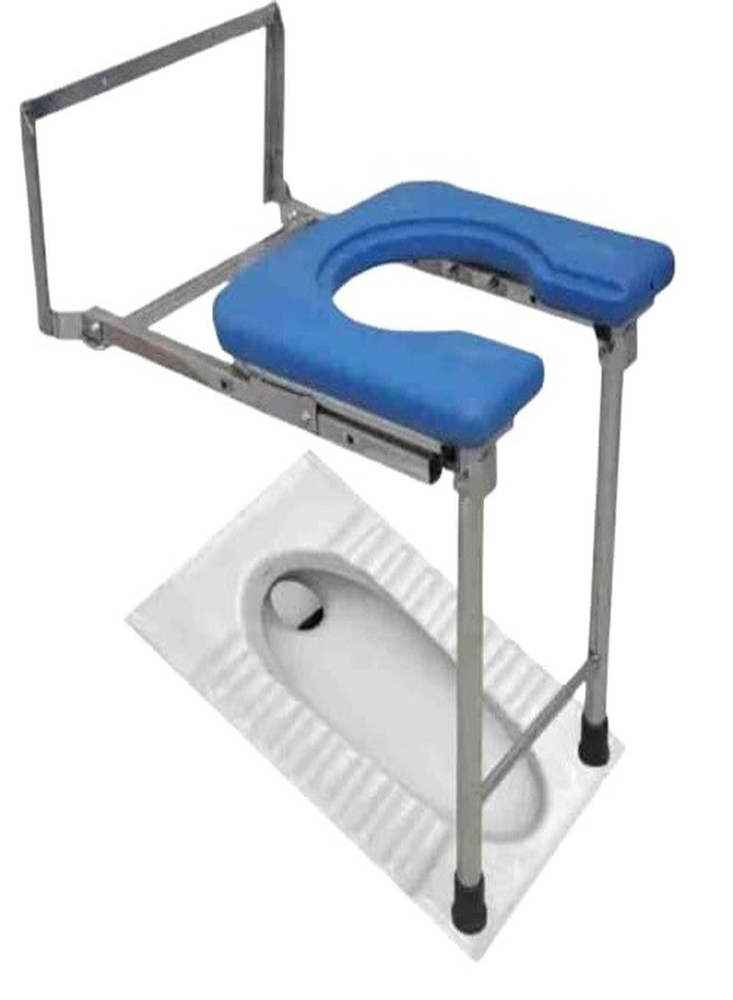 SR BIOTECH Wall Mount Commode Stool Stainless Steel(Capacity :120 kg),Premium Folding Shower Bathing Room Wall Mount Commode Stool - Image 5