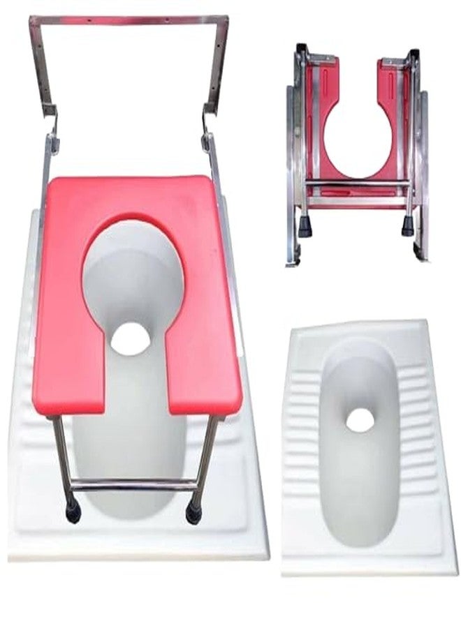 SR BIOTECH Wall Mount Commode Stool Stainless Steel(Capacity :120 kg),Premium Folding Shower Bathing Room Wall Mount Commode Stool - Image 4