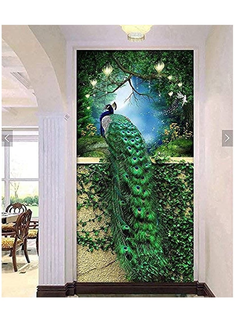 Cool Baby 40x60 DIY 5D الماس اللوحة مجموعات الحفر الكامل الماس التطريز الأخضر الطاووس الماس الفسيفساء الحرف  - Image 1