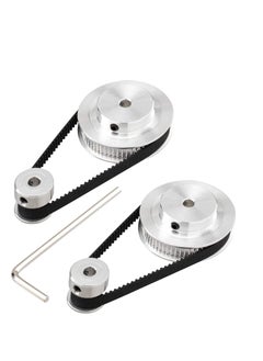 Y&D 3D Printer Aluminum Timing Belt Pulley Wheel, 2 Kit GT2 Synchronous Wheel 20 & 60 Teeth 5mm Bore, with pcs Length 200mm Width 6mm (bore (2pcs a Set))  - Image 1