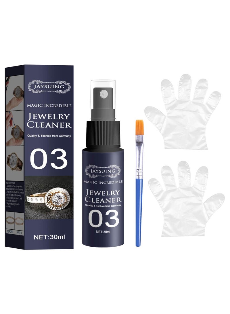 Jaysuing Jewelry Cleaner, Jewelry Cleaner Spray,Jewelry Cleaner 03 Spray,Jewelry Cleaner For All Jewelry,silver cleaner jewelry tarnish remover - Image 1