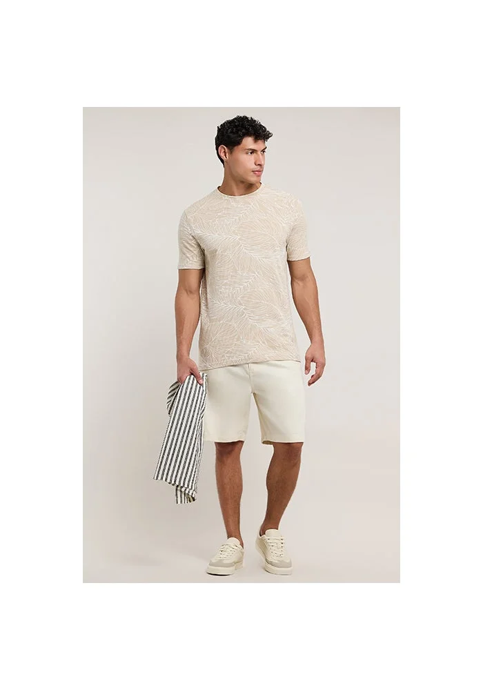 R&b Printed T-Shirt with Crew Neck and Short Sleeves