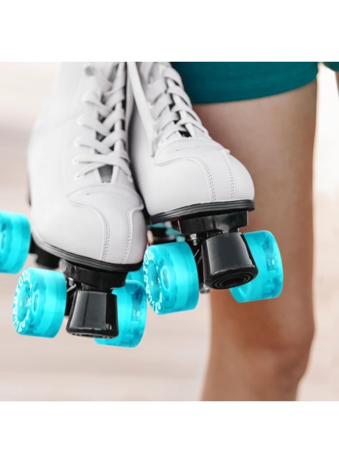 CLAS FOX 78A Indoor or Outdoor 65x35mm Quad Roller Skate Wheels with ABEC-9 Bearings 8 Pcs (Blue) - Image 5