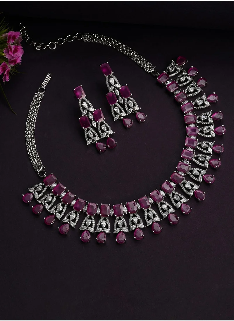 SOHI Stone Studded Jewellery Set