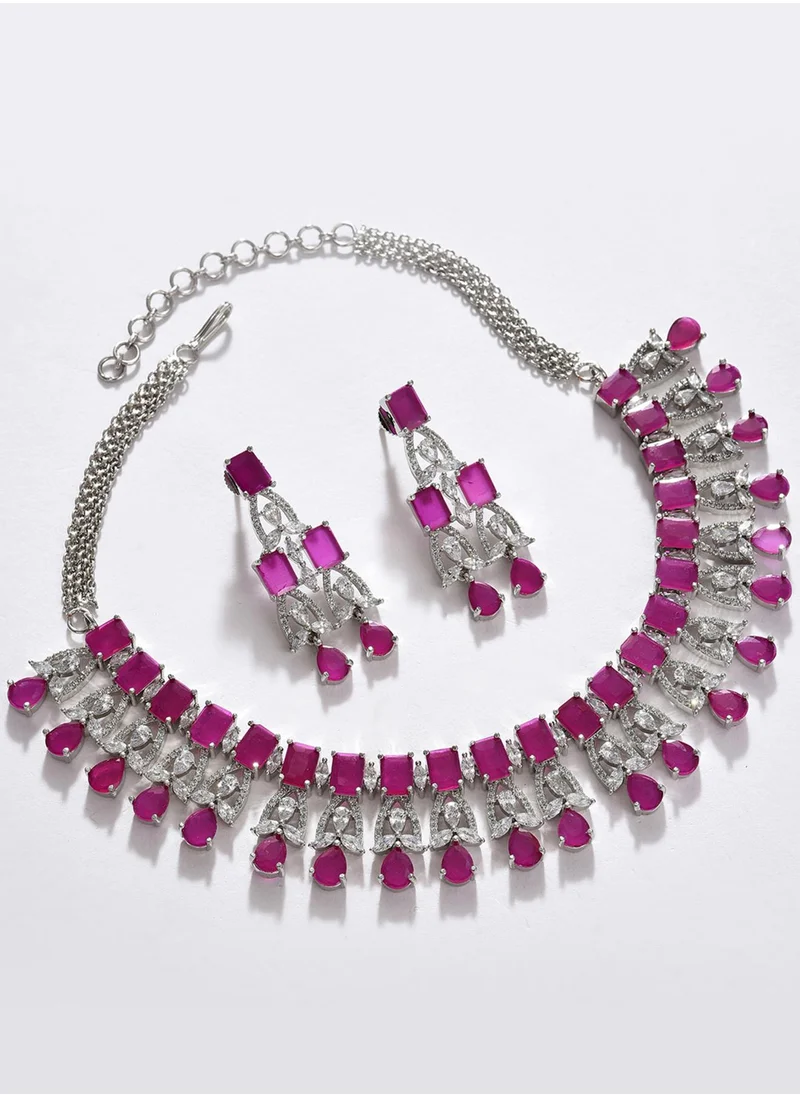 SOHI Stone Studded Jewellery Set