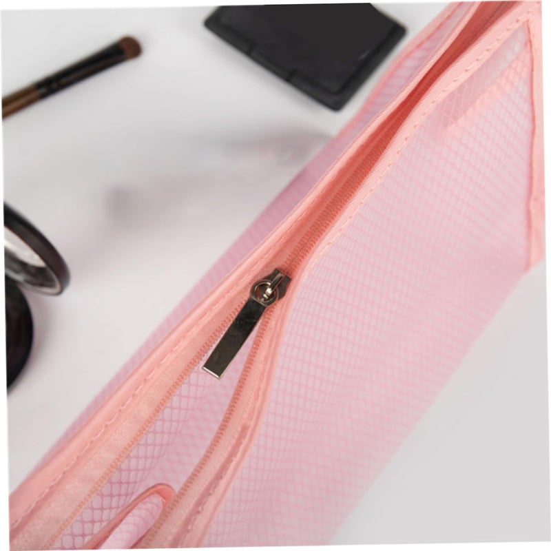 Medium Pink Travel Toiletry Bag Portable Cosmetic Makeup Pouch For Clean Storage - Image 3