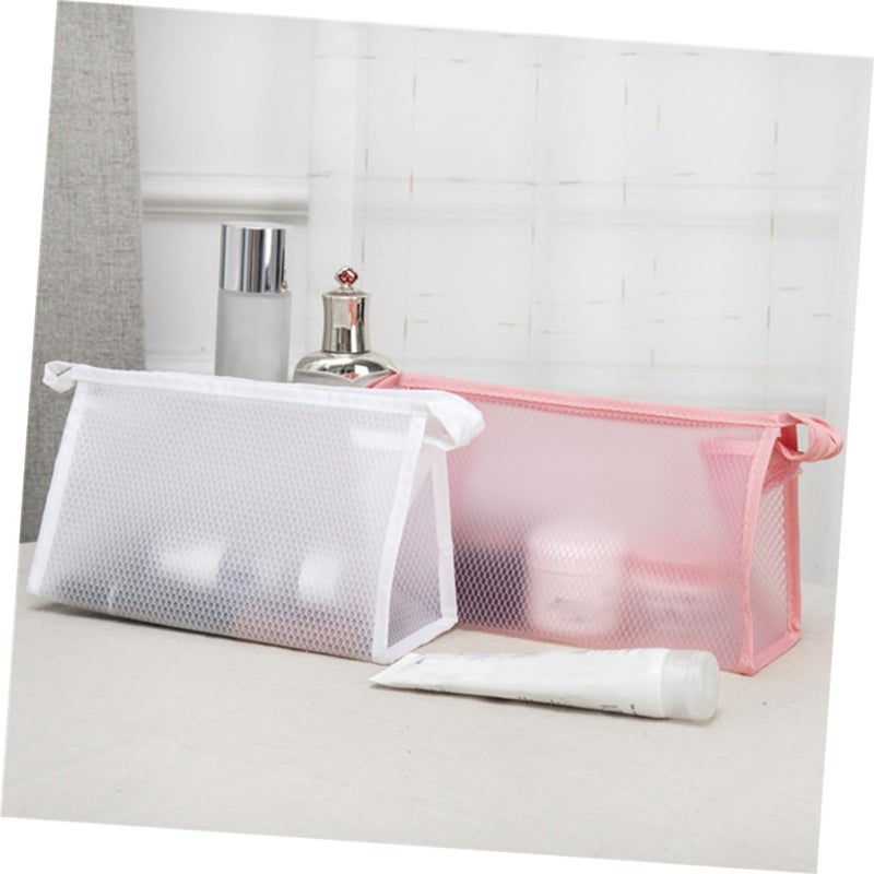 Medium Pink Travel Toiletry Bag Portable Cosmetic Makeup Pouch For Clean Storage - Image 4