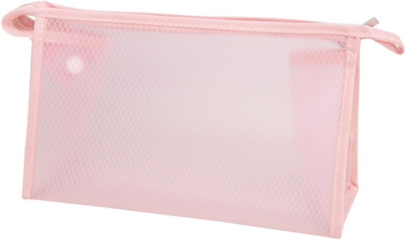 Medium Pink Travel Toiletry Bag Portable Cosmetic Makeup Pouch For Clean Storage - Image 1