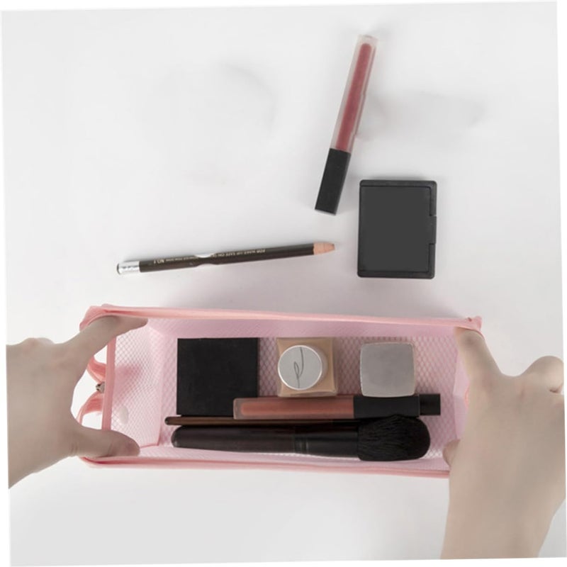 Medium Pink Travel Toiletry Bag Portable Cosmetic Makeup Pouch For Clean Storage - Image 5