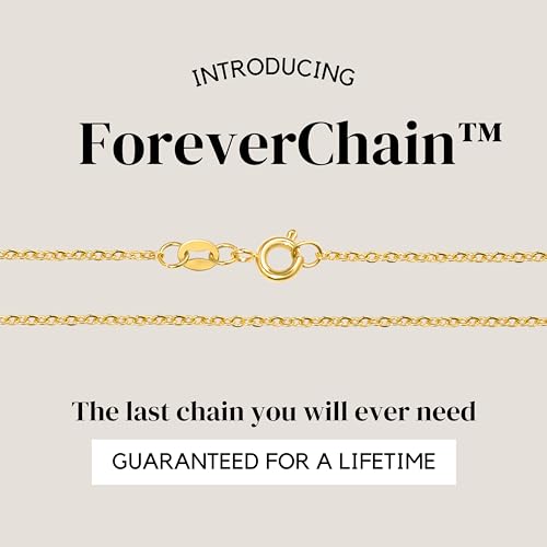 KISPER 24k Gold Cable Link Chain Necklace – Thin, Dainty, Gold Plated Stainless Steel Jewelry for Women & Men with Spring Ring Clasp, 14” - Image 2