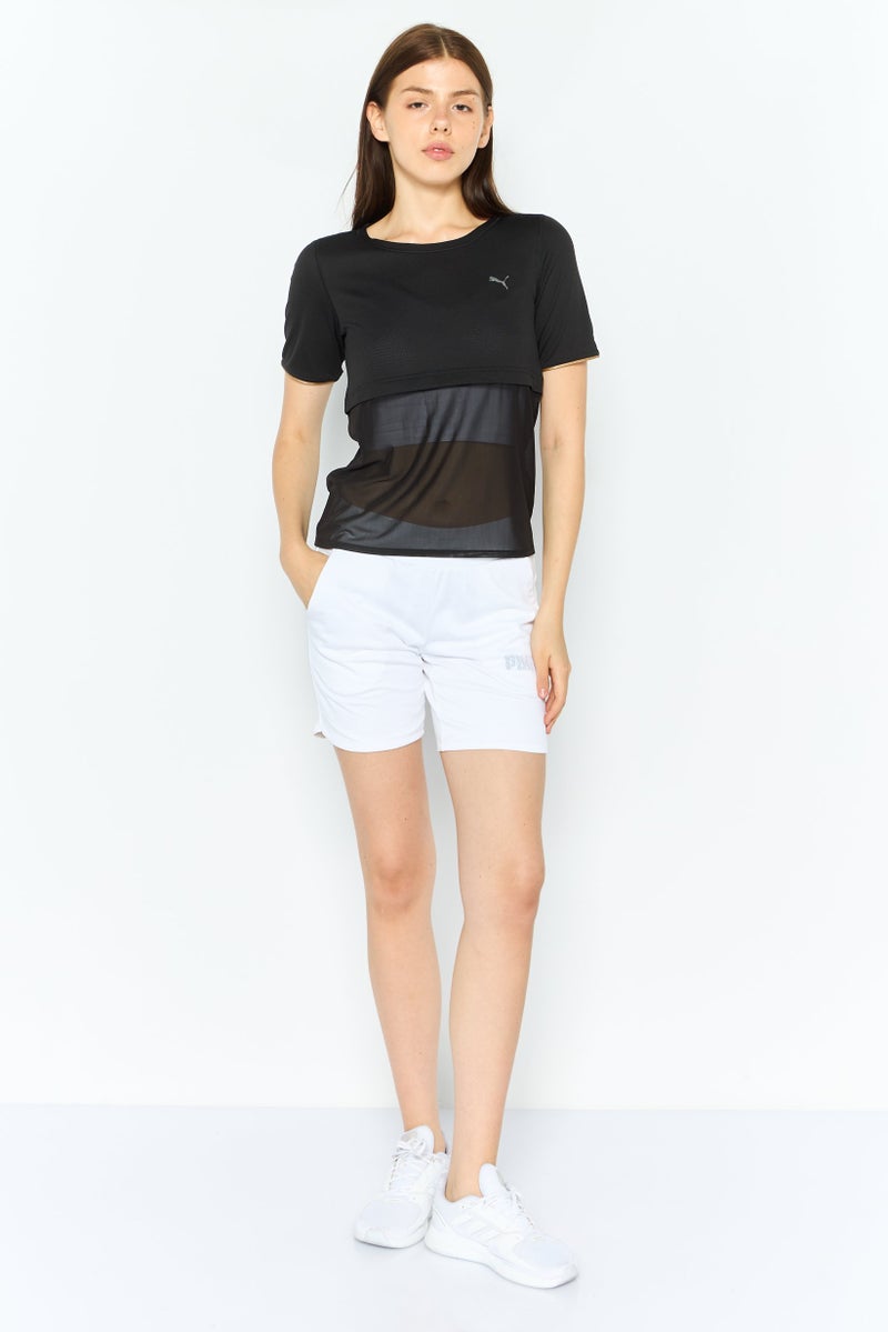 PUMA Women Sportswear Fit Short Sleeve Training Top, Black - Image 3