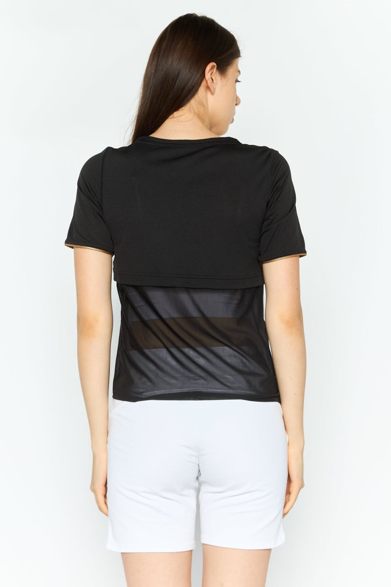 PUMA Women Sportswear Fit Short Sleeve Training Top, Black - Image 4