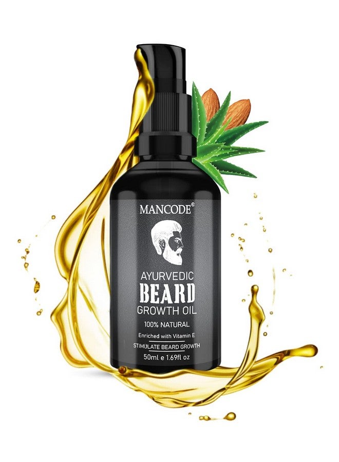 MAN CODE Mancode Ayurvedic Beard & Hair Growth Oil, 50ml | Natural hair oil for Thicker & Longer Beard | Beard Oil for uneven, patchy & Fast Beard Growth | 100% Natural  - Image 2