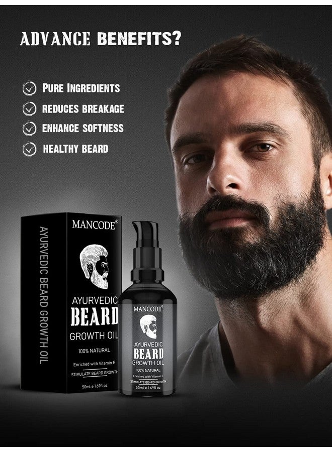 MAN CODE Mancode Ayurvedic Beard & Hair Growth Oil, 50ml | Natural hair oil for Thicker & Longer Beard | Beard Oil for uneven, patchy & Fast Beard Growth | 100% Natural  - Image 4