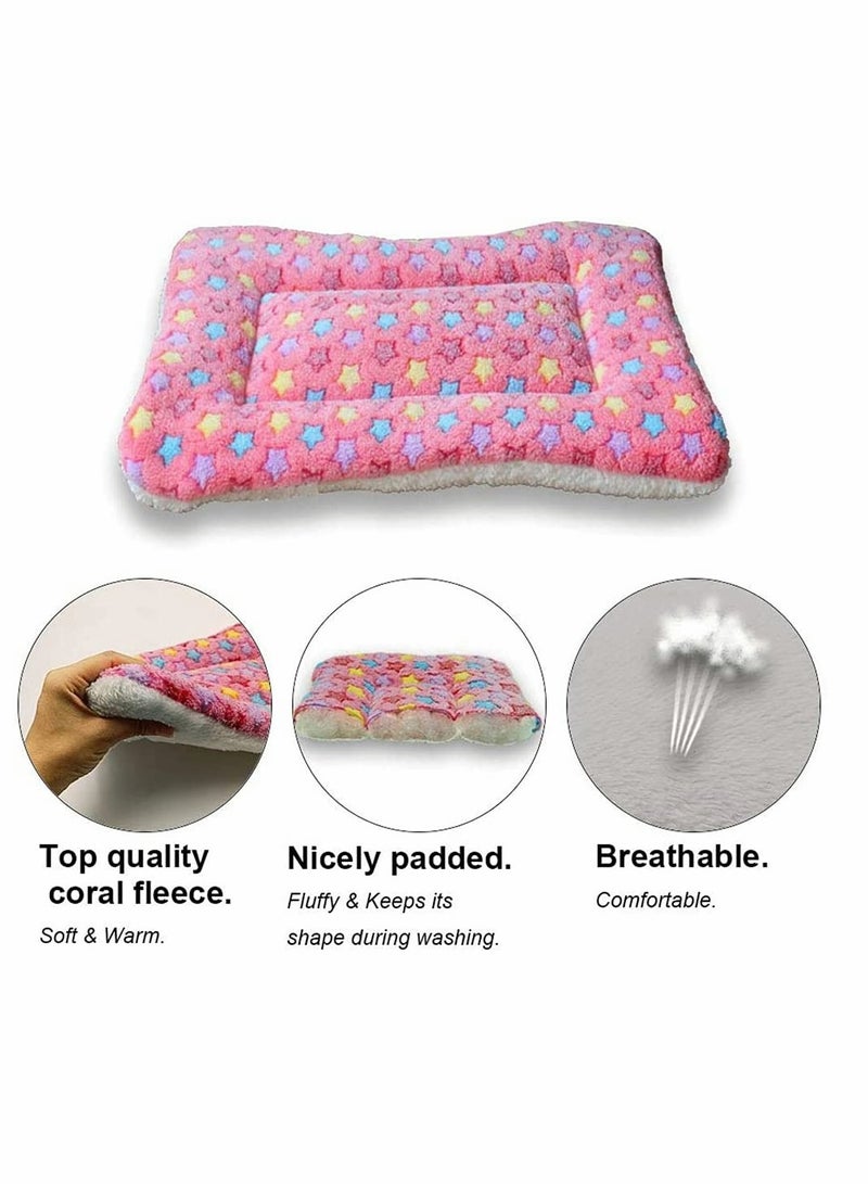 Sleep Pad Bed, 14 x 11in Pet Winter Warm Sleep Pad with Lovely Prints, Warm Bed for Small Animals Rabbits Chinchillas Hedgehogs Baby Cats Ferrets