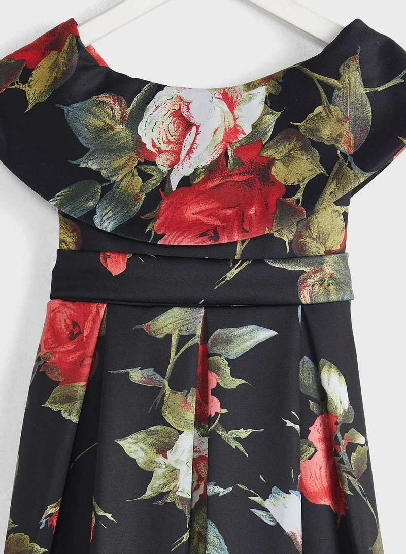 Little Golden Apple Floral Print Dress