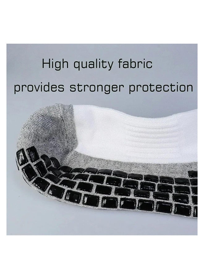 BOFAN 4 Pairs Grip Soccer Socks Men Cushioned Non Slip Football Basketball Sports Socks Knee High Long Socks - Image 5