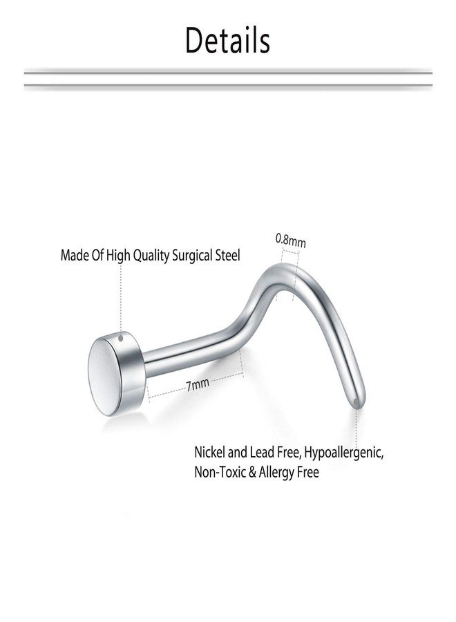 Mayhoop 20G Stainless Steel Nose Ring Hoop Nose Rings Studs Piercings Hoop Jewelry for Women Men 30Pcs - Image 3