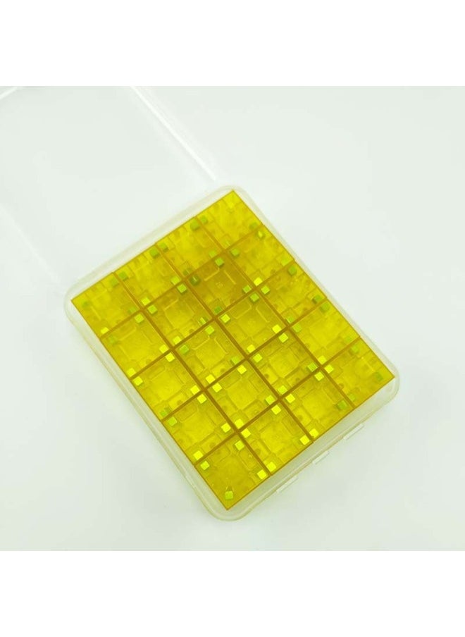 Cube Mathematics Teaching Aids Magnetic Magnetic Magnetic Magnet Cube Geometric Square Building Blocks Primary School 2cm 3-Color:Transparent Yellow - Image 1
