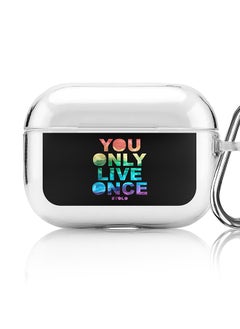 Stylizedd Classic Clear printed Case for Apple AirPods Pro 2nd Generation Thin Transparent Cover [Designed for Apple AirPods Pro 2nd Generation] - YOLO  - Image 1