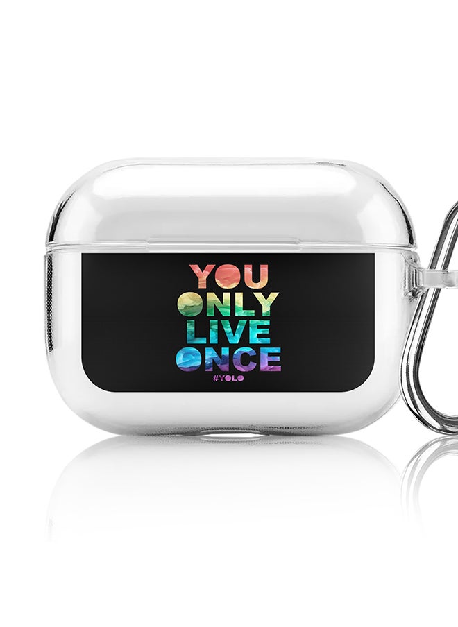 Stylizedd - Classic Clear printed Case for Apple AirPods Pro 2nd Generation Thin Transparent Cover [Designed for Apple AirPods Pro 2nd Generation] - YOLO - Image 1