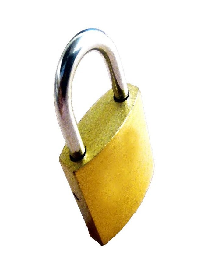 FINEWORLD Brass Finish Lock Padlock Locking Security Solutions and Systems (LOK-MBO25MM-2) for Travel Trunk Luggage Tank Suitcase Bag Baggage Laptop Cabinet Backpack Briefcase Cycle 5 Levers 2 Keys 25mm - Image 5