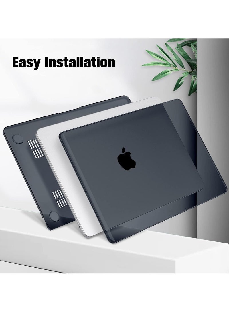 Laptop Case Cover for MacBook Air 13.6 inch 2025-2022 Release A3240 M4 / A3113 M3 / A2681 M2 Chip with Liquid Retina Display & Touch ID Protective Hard Shell Case Cover (Crystal Black) - Image 3