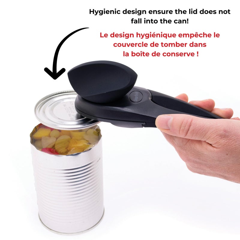 Starfrit Mightican Can Opener - Safe - Holds Lid And Leaves No Sharp Edges On Lid - 3 Year Warranty - Comfort Grip - Heavy Duty Non-Slip Knob - Red - Image 5