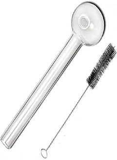 Generic Clear Glass Drinking Straw for Hot Tea Milkshake and Hot Coffee with Cleaning Brush  - Image 1