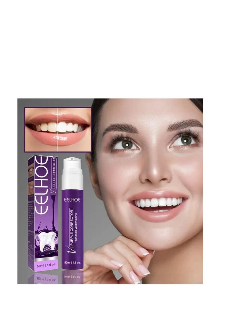 EELHOE Purple Teeth Whitening Corrector – 50ml | Radiant Smile Without Stains - Image 4