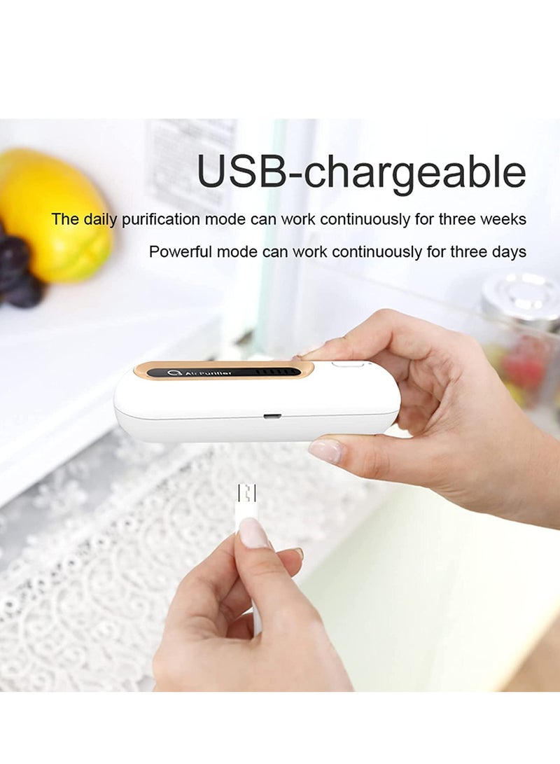Mini USB Fridge Deodorizer, Portable Rechargeable Refrigerator Deodorizer Reusable, Small Ozone Air Purifier for Fridge, Car, Closet, Wardrobe, Shoe More Effective Than Charcoal Bags - Image 3