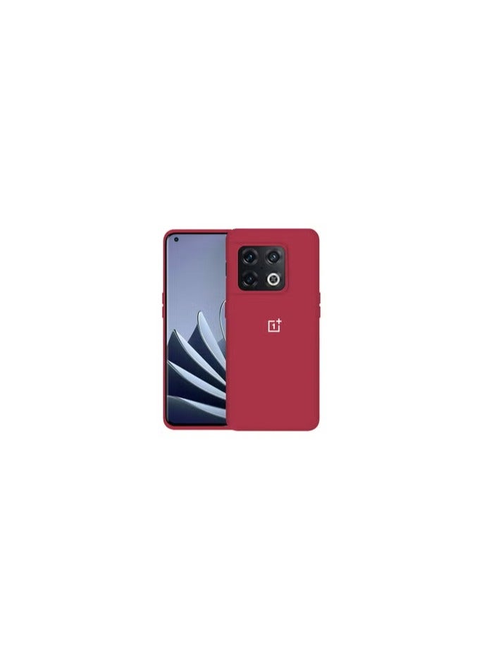 CATANES OnePlus 10 Pro Case Silicone Cover Soft and Durable Comfortable to Grip Soft Flexible Rubber Protective Case Maroon - Image 1