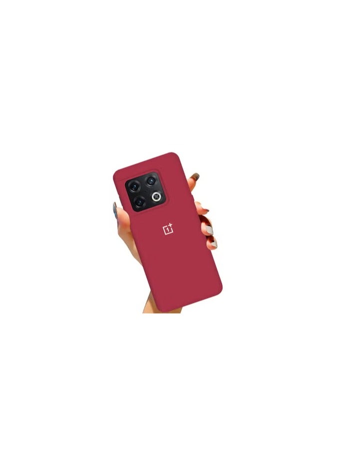 CATANES OnePlus 10 Pro Case Silicone Cover Soft and Durable Comfortable to Grip Soft Flexible Rubber Protective Case Maroon - Image 2