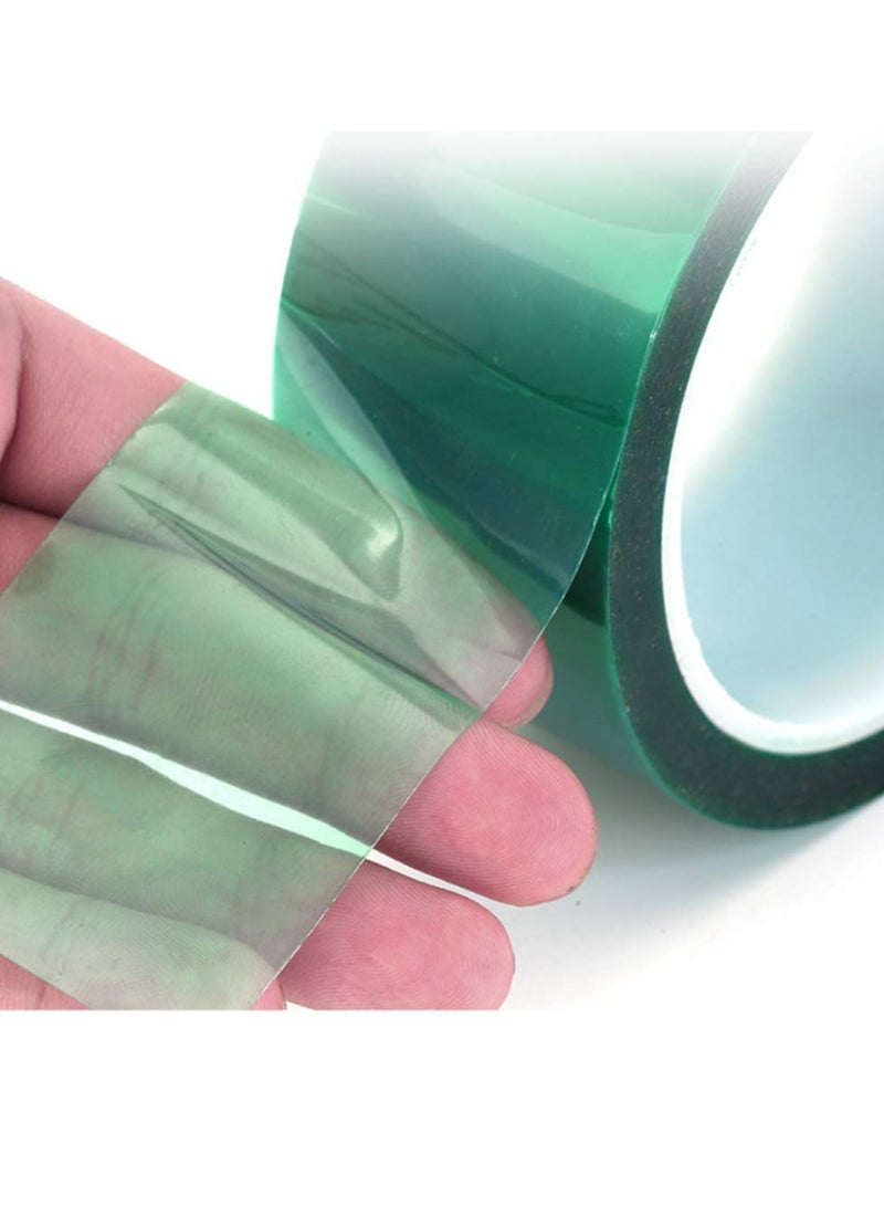 Generic Polyester High Temperature Masking Tape, Green Pet Masking Tape, Thermal Conductive Silicone Tape, Epoxy Release Tape, Suitable For Painting, Powder Coating, Electronic Product Electroplating Protection 180 Degree No Residual Glue Pet Green Glue (15mm Wide-33m Long)  - Image 4