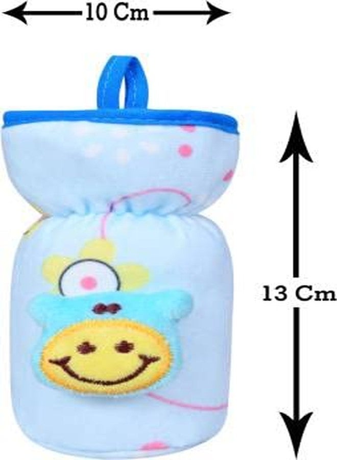 JUSTLIST Soft Plush Stretchable Baby Feeding Bottle Cover with Easy to Hold Strap, Cute Animated Cartoon Print Feeding Handle Bottle Cover (Narrow Neck 120ml/4OZ) Pack of 2 / Assorted Color & Design - Image 4