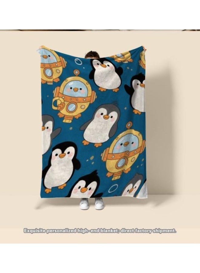 عام بطانية رقيقة من الفانيلا الكرتونية للأطفال أو الطلاب (دافئة ومريحة ومناسبة للنوم والألعاب) 100 سم * 150 سم - Image 4