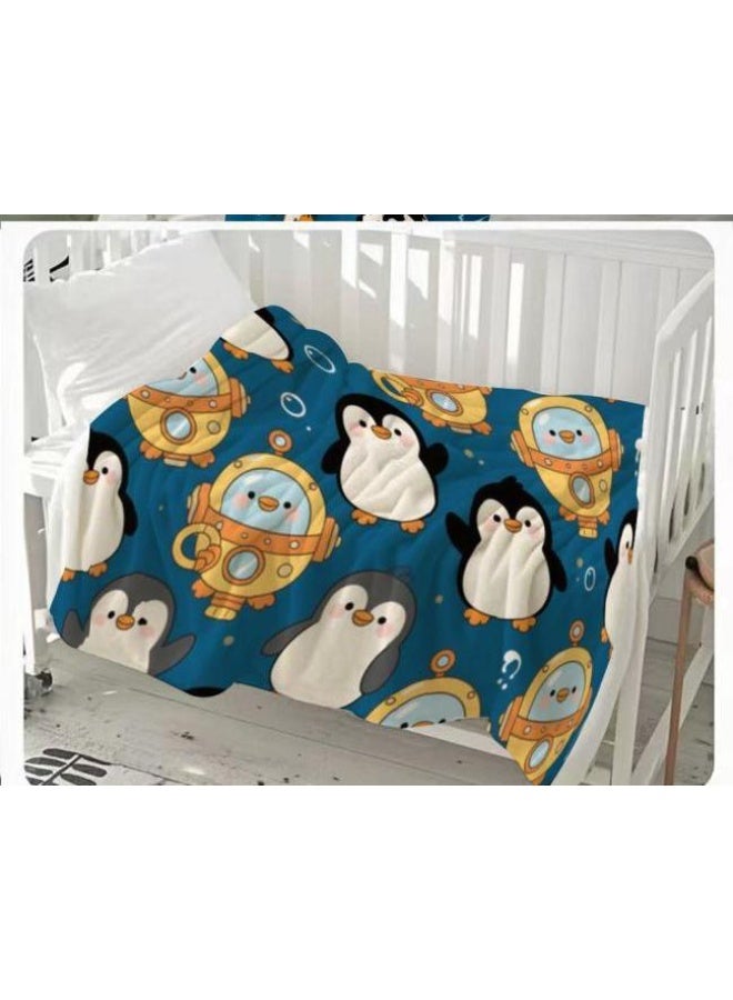 عام بطانية رقيقة من الفانيلا الكرتونية للأطفال أو الطلاب (دافئة ومريحة ومناسبة للنوم والألعاب) 100 سم * 150 سم - Image 3