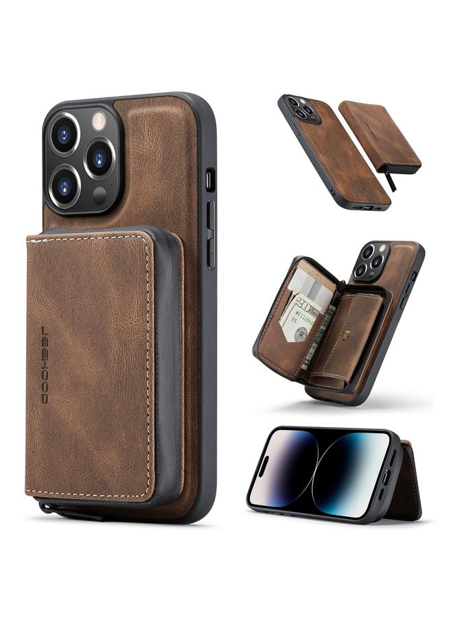 The Bros Case For iPhone 14 Pro Max Magnetic Zipper Wallet Leather Phone Case