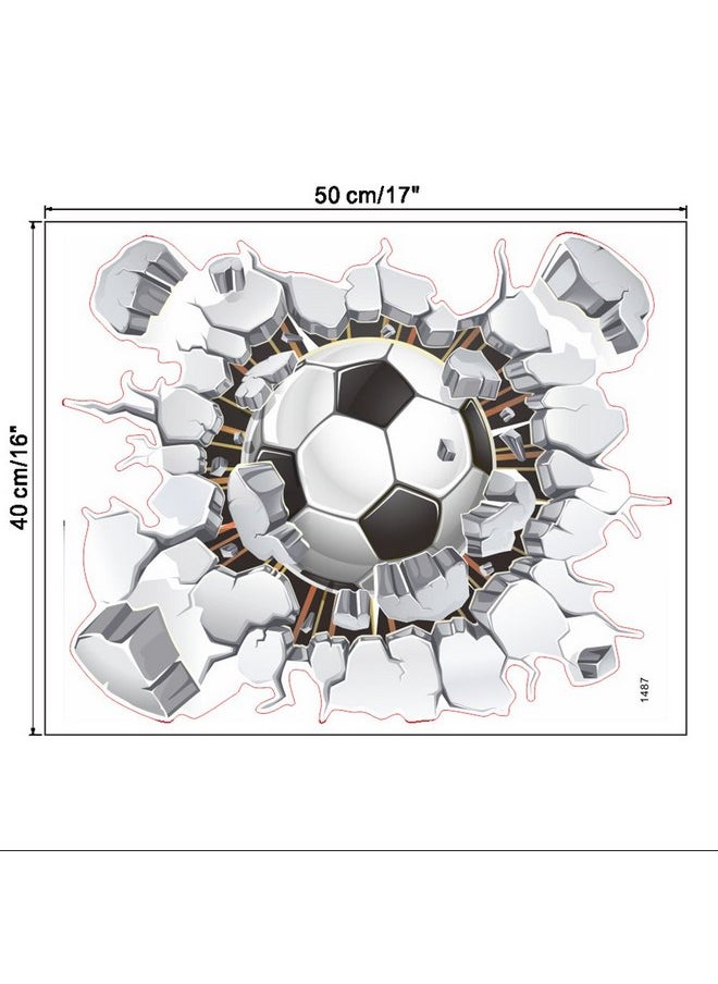 ملصقات حائط ثلاثية الأبعاد لكرة القدم مقاس 17 × 16 بوصة من الفينيل قابلة للإزالة لتزيين غرفة المعيشة وغرفة الأطفال وغرفة نوم الأولاد - pzsku/Z01EA3E62536E8ABA81D3Z/45/_/1737031284/4fc4cfaf-c19b-4c5c-b046-121fc0a83475