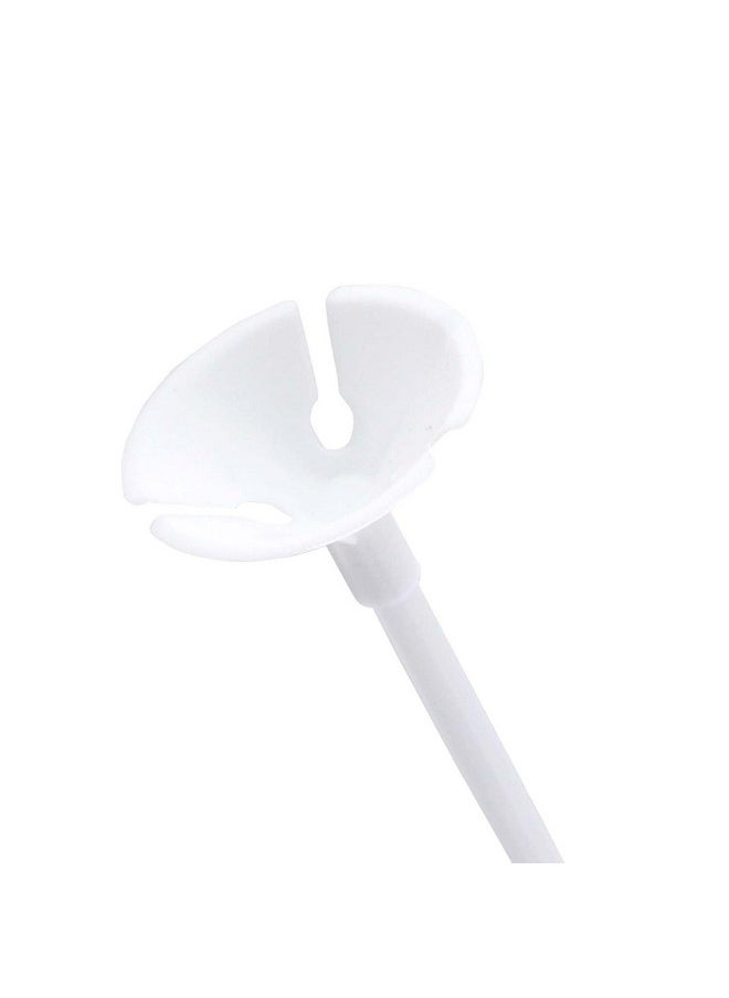 GiftExpress 60Pcs 12" White Balloon Sticks Plastic Balloon Sticks With Cups For Birthday Party Wedding Anniversary Decorations  - Image 4