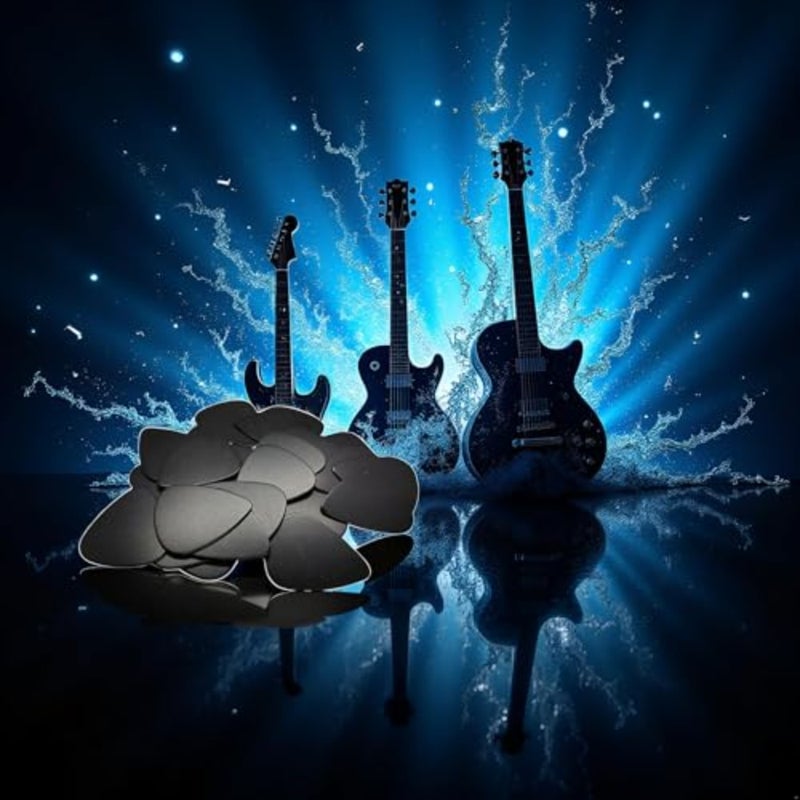 30Pcs Black Guitar Picks, Celluloid Guitar Plectrums for Your Electric, Acoustic, or Bass Guitar Guitar Picks and Bass Picks 0.5mm - Image 3