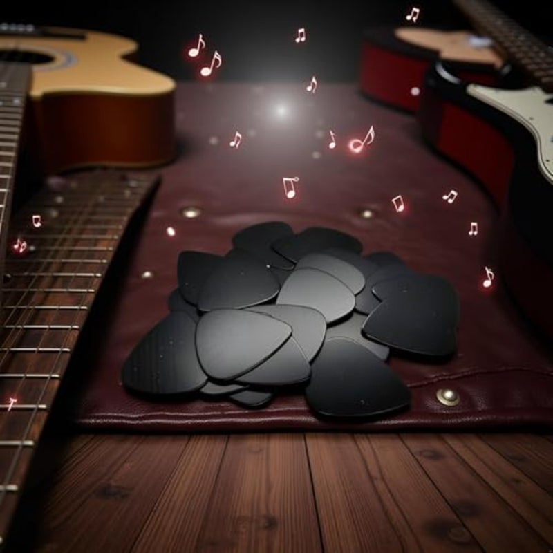 30Pcs Black Guitar Picks, Celluloid Guitar Plectrums for Your Electric, Acoustic, or Bass Guitar Guitar Picks and Bass Picks 0.5mm - Image 5