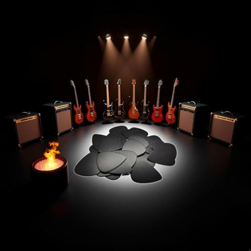 30Pcs Black Guitar Picks, Celluloid Guitar Plectrums for Your Electric, Acoustic, or Bass Guitar Guitar Picks and Bass Picks 0.5mm - Image 2