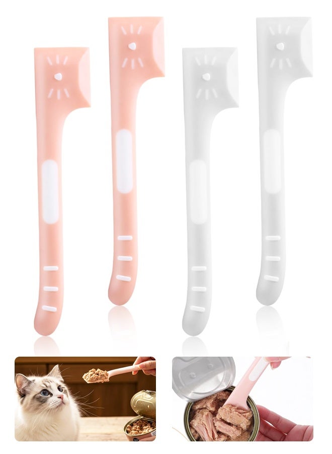 4PCS Pet Food Spoon, Cat Dog Wet Food Spatula Can Spoon - Image 1