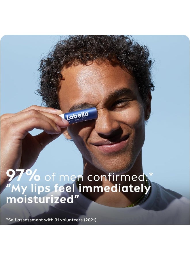 Labello بلسم شفاه لابيلو للرجال النشط، SPF 15، ترطيب يدوم 24 ساعة، مع مكونات طبيعية، خالي من الزيوت المعدنية، خالي من العطور، 4.8 جرام - Image 5