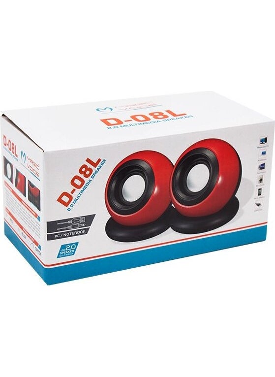 melekstore Magicvoice D-08L 1 + 1 USB Mini Oval Speaker (3W+3W*4 Ohm)  - Image 2