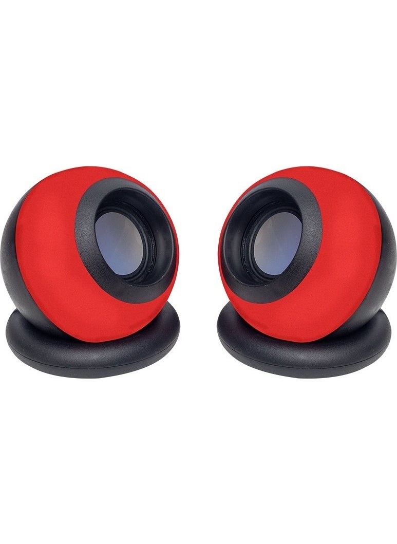 melekstore Magicvoice D-08L 1 + 1 USB Mini Oval Speaker (3W+3W*4 Ohm)  - Image 1