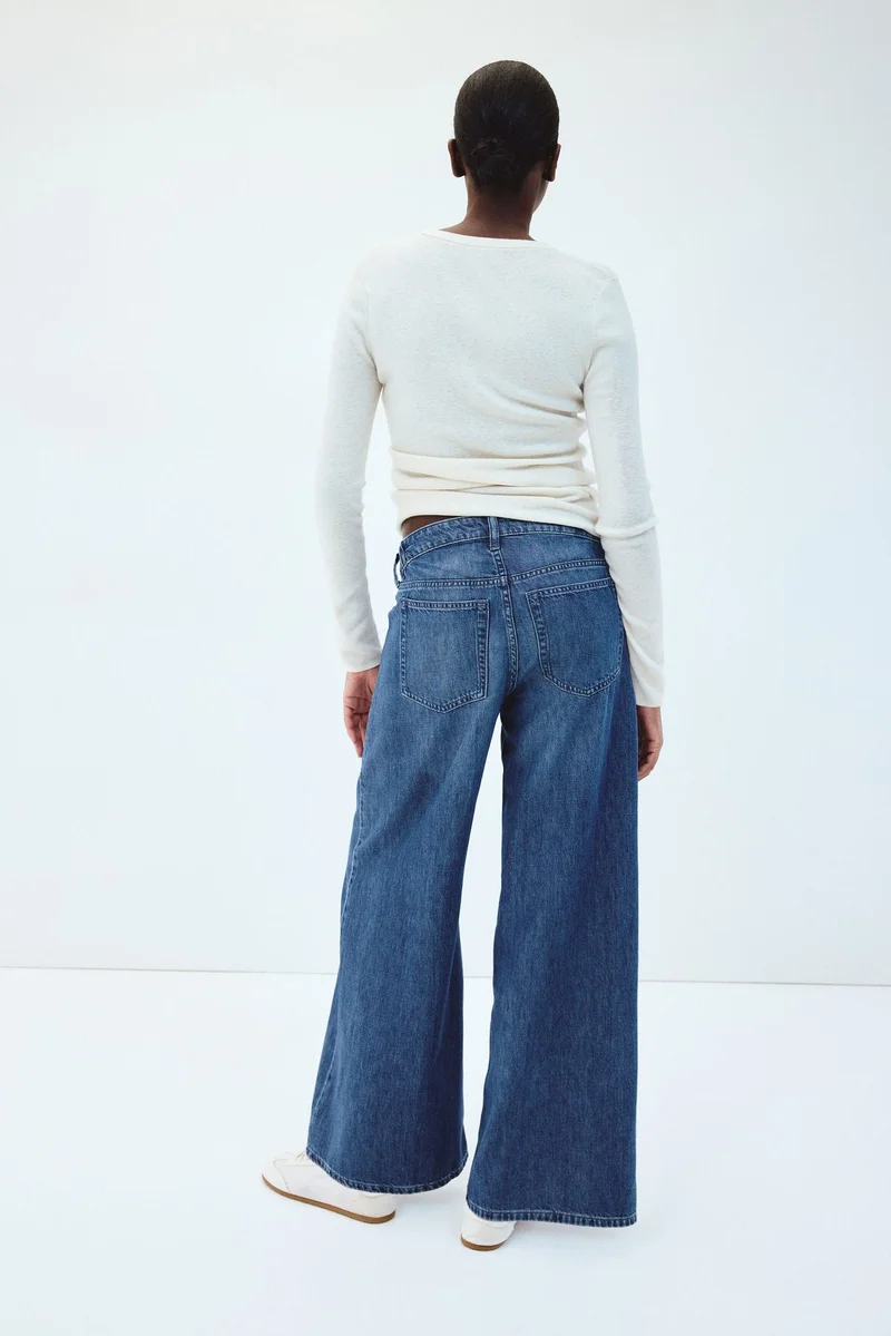 H&M  MAMA Wide Low Jeans for Women | Best Price UAE