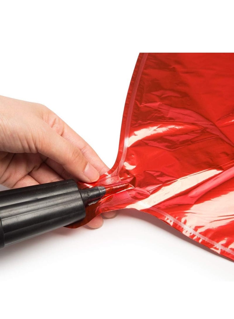 GUDOO 10 قطع من بالونات القلب الحمراء المصنوعة من رقائق الألمنيوم – بالونات حب بحجم 18 بوصة ليوم الحب، وحفلات الزفاف، والذكرى السنوية، وتزيين الحفلات الرومانسية. - Image 3