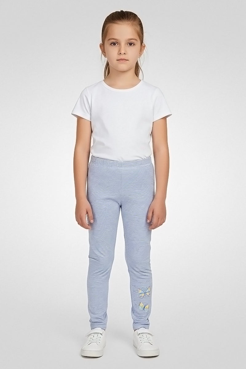 Hamleys Toddlers Girl Stripe Pull On Leggings, Multicolor - Image 1